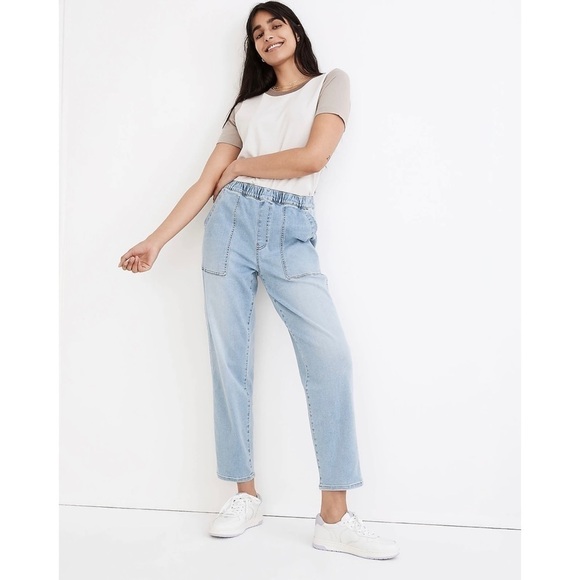 Madewell Jeans Pull-On Relaxed Elastic Waist Stretch Comfort Casual S - Picture 1 of 12
